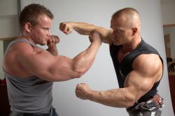 Adult Muscular White Fist fight Standing poses Casual Men